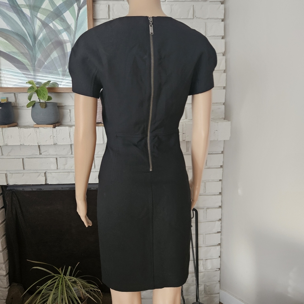 Aritzia Babaton black dress midi size 4 short sleeves - Picture 6 of 13